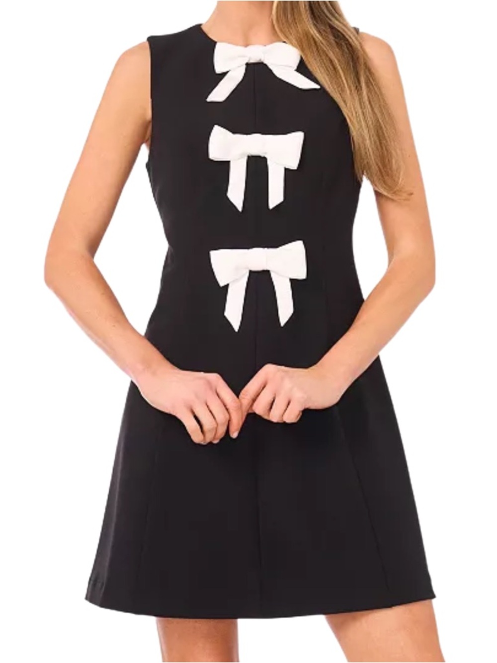 CeCe Attached Bows Sleeveless Mini Dress NWT